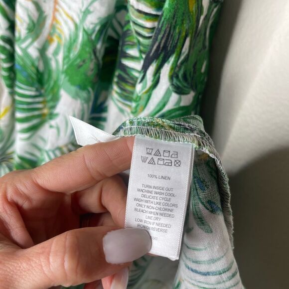 Tahari Tropical Palm Leaf Print Dress - Picture 7 of 7